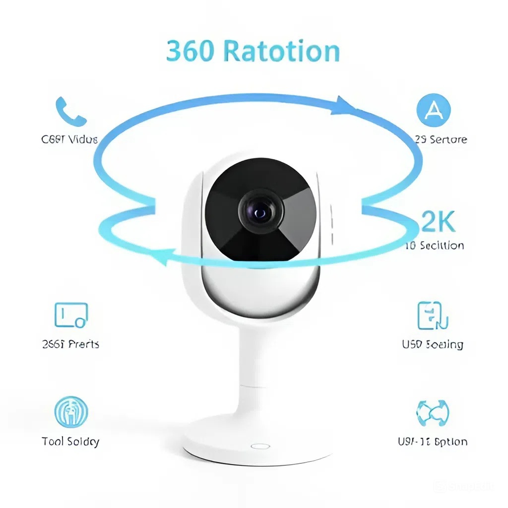 Camera IP Trong Nhà Xoay 360° Độ Phân Giải 2K - Hình 1